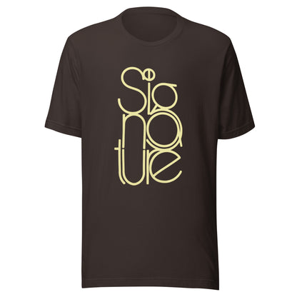 The Signature Tee - Minimalist Typographic Luxury Graphic T-Shirt
