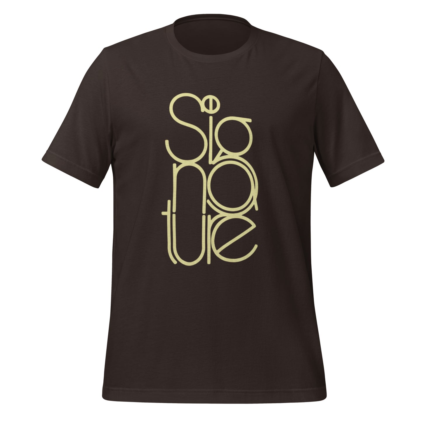 The Signature Tee - Minimalist Typographic Luxury Graphic T-Shirt