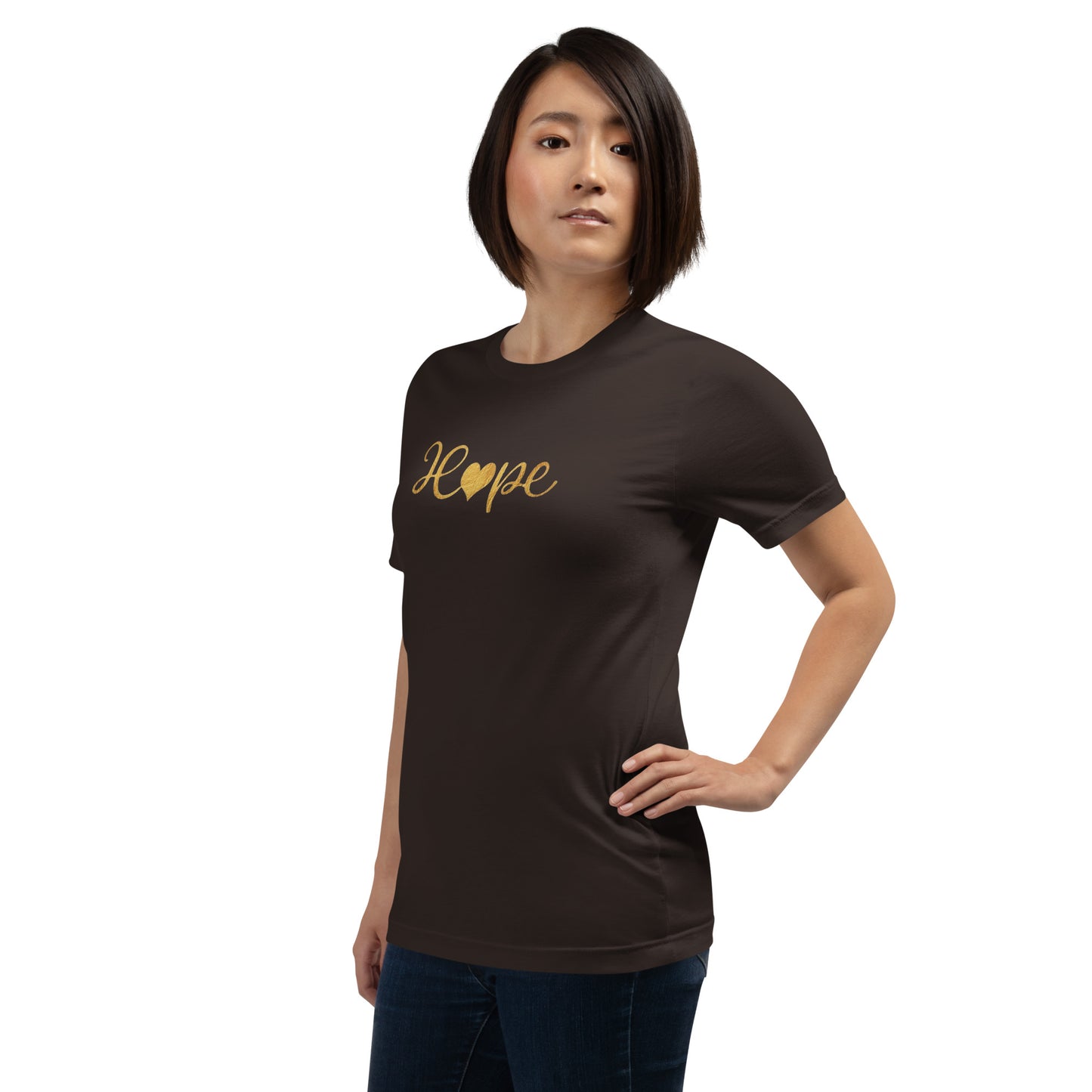 Elyx "Hope" Elegant Calligraphy Tee – Modern Minimalist Collection
