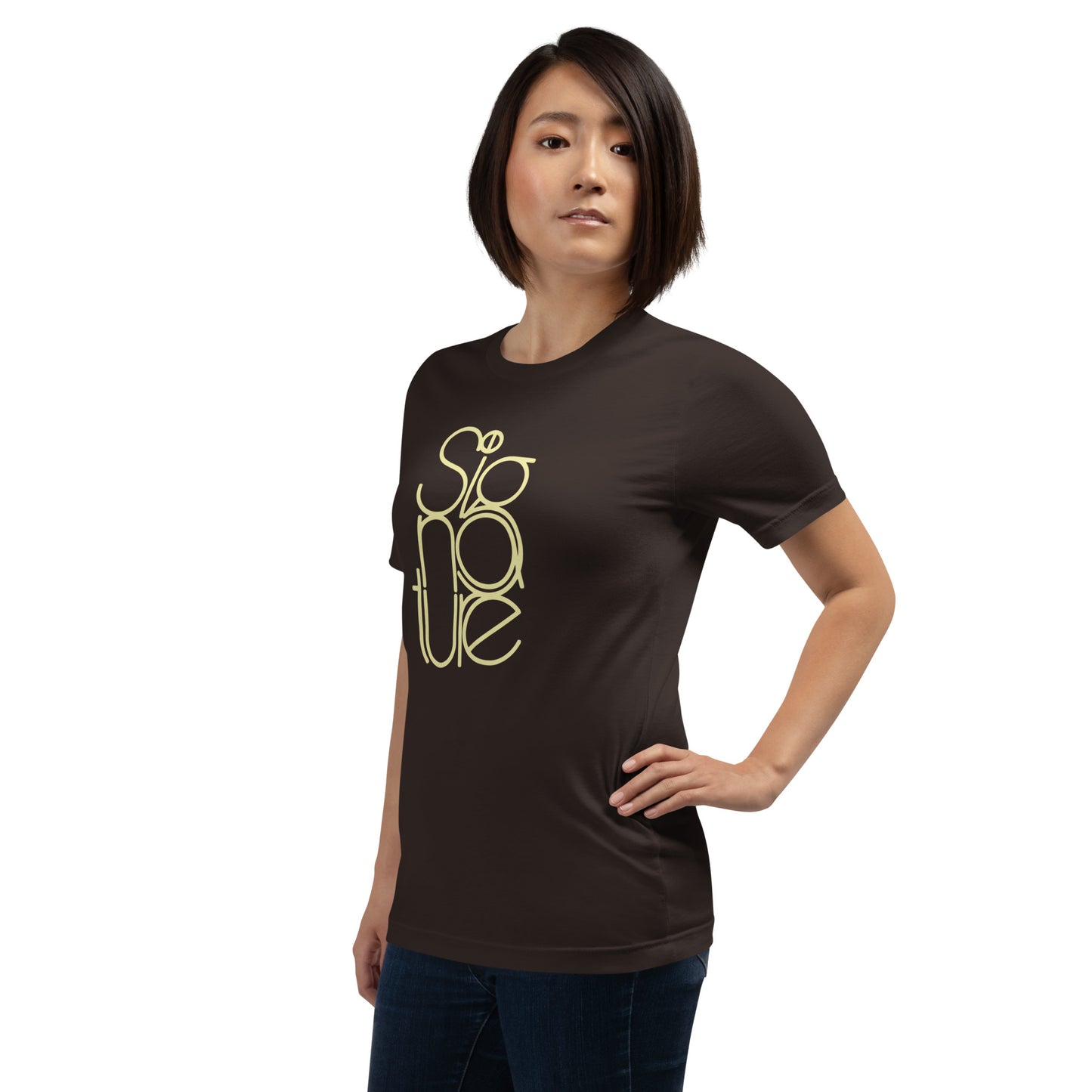 The Signature Tee - Minimalist Typographic Luxury Graphic T-Shirt