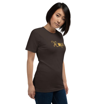 Elyx "Hope" Elegant Calligraphy Tee – Modern Minimalist Collection