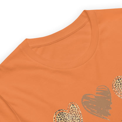 Leopard Heart Graphic Tee - Enjoy Life Everyday Aesthetic Boho T-Shirt - Cozy  Top