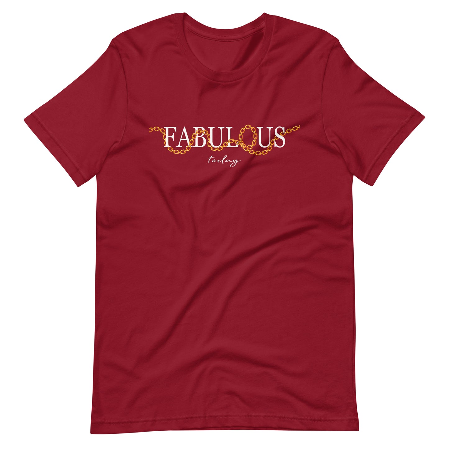 Elyx "Fabulous Today" Golden Chain Graphic Tee - Premium Soft Cotton T-Shirt for Women
