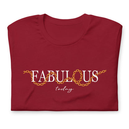 Elyx "Fabulous Today" Golden Chain Graphic Tee - Premium Soft Cotton T-Shirt for Women