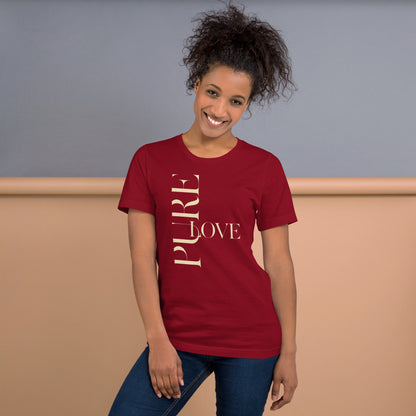 "Pure Love" Modern Typography Shirt – Premium Aesthetic Graphic Tee