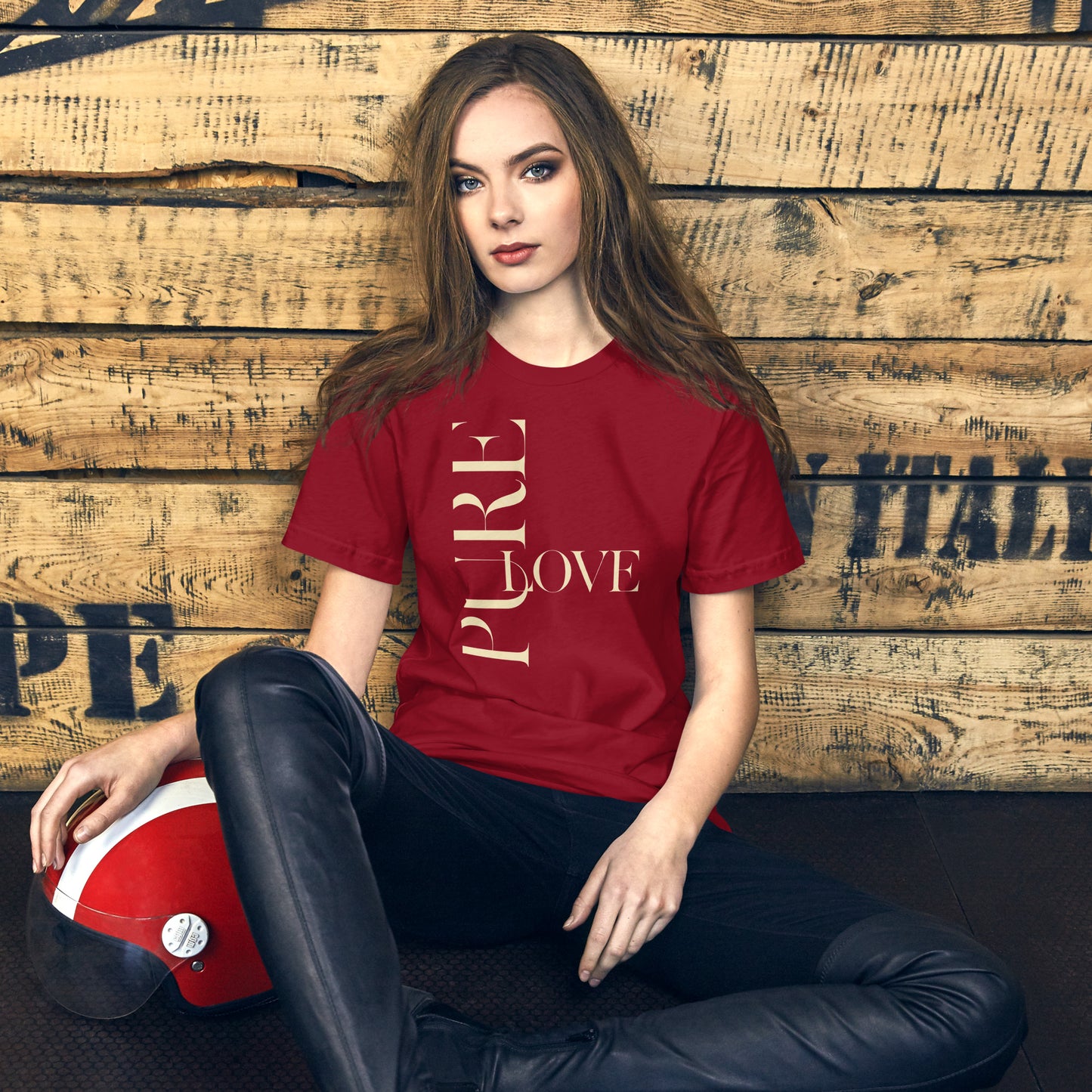 "Pure Love" Modern Typography Shirt – Premium Aesthetic Graphic Tee
