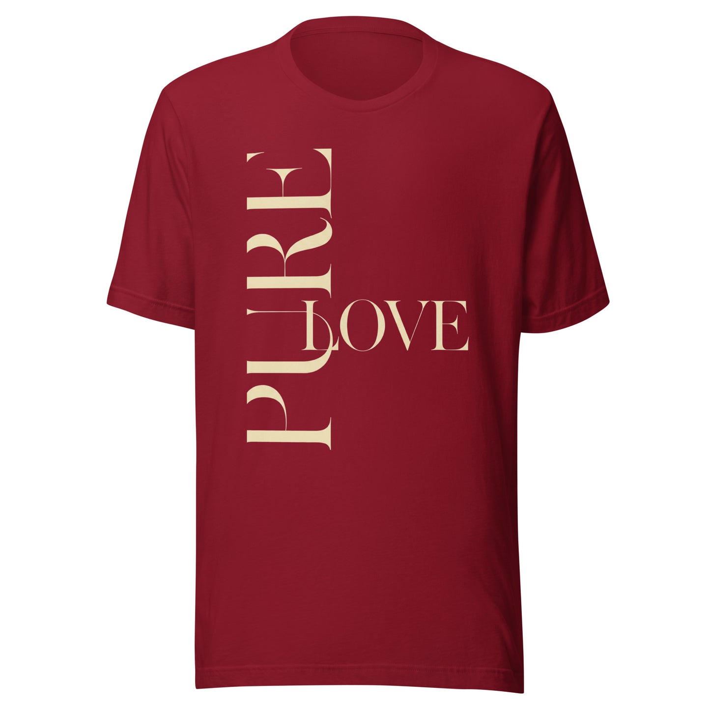"Pure Love" Modern Typography Shirt – Premium Aesthetic Graphic Tee
