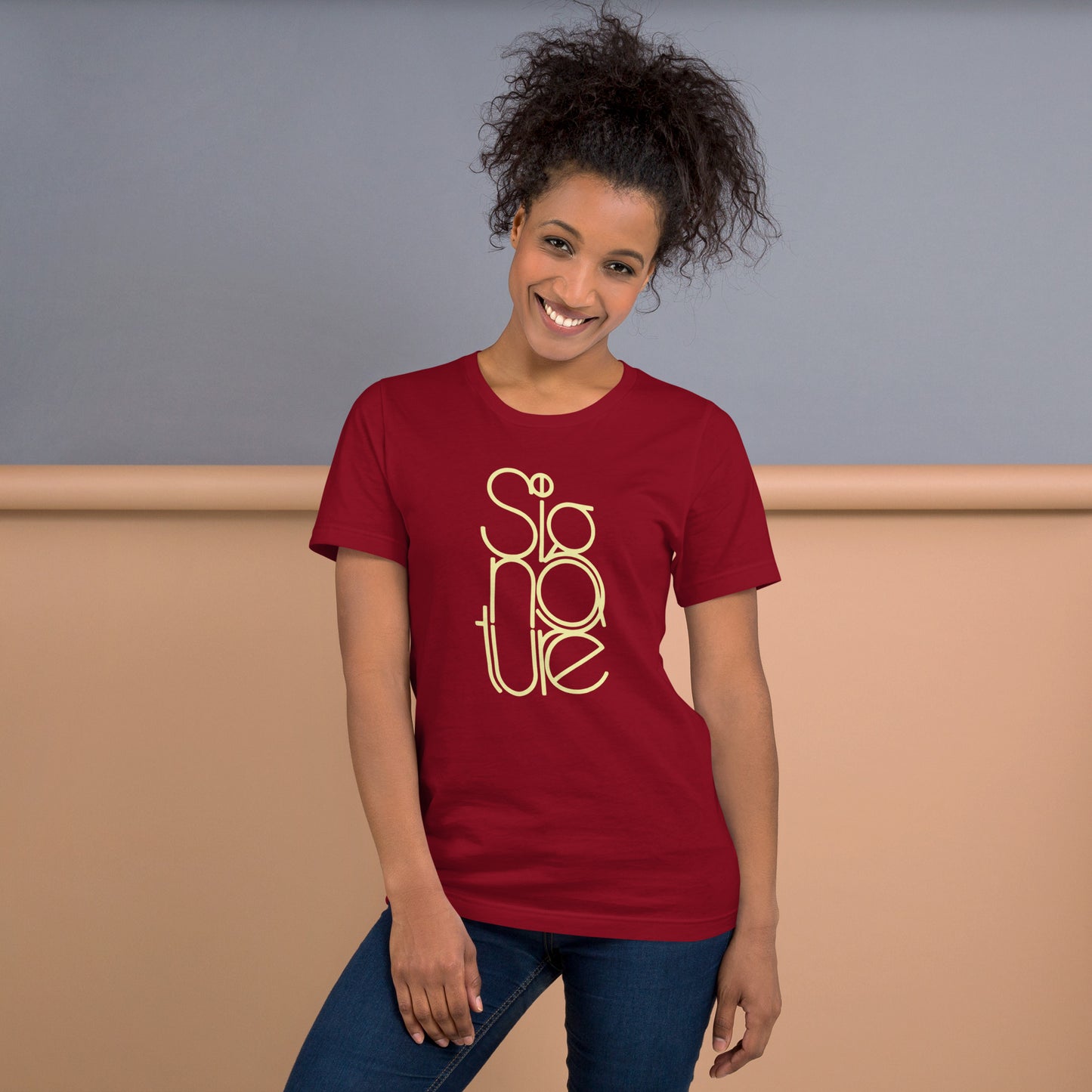 The Signature Tee - Minimalist Typographic Luxury Graphic T-Shirt