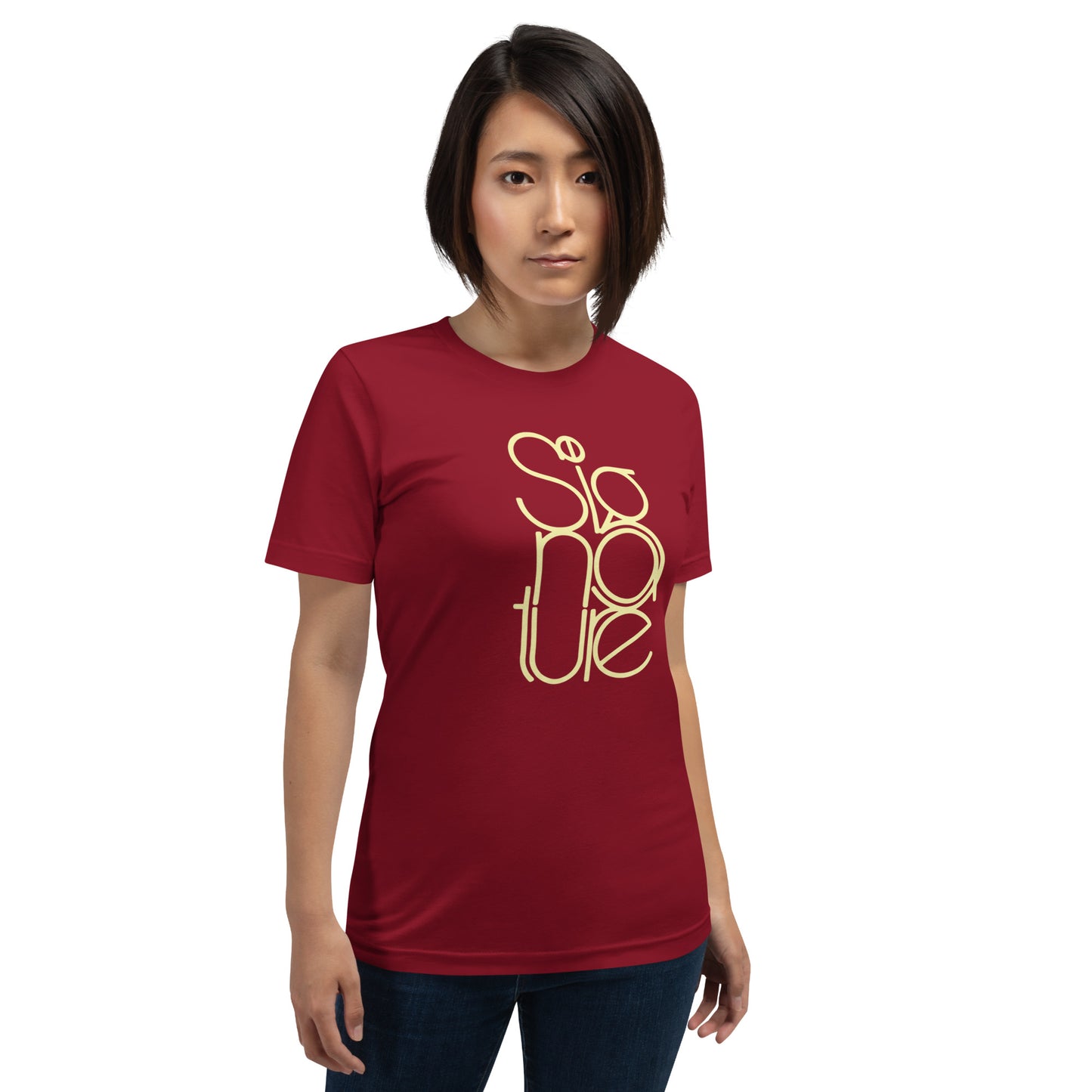 The Signature Tee - Minimalist Typographic Luxury Graphic T-Shirt