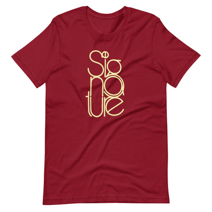 The Signature Tee - Minimalist Typographic Luxury Graphic T-Shirt