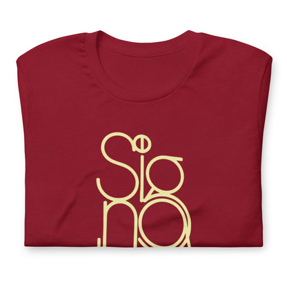 The Signature Tee - Minimalist Typographic Luxury Graphic T-Shirt