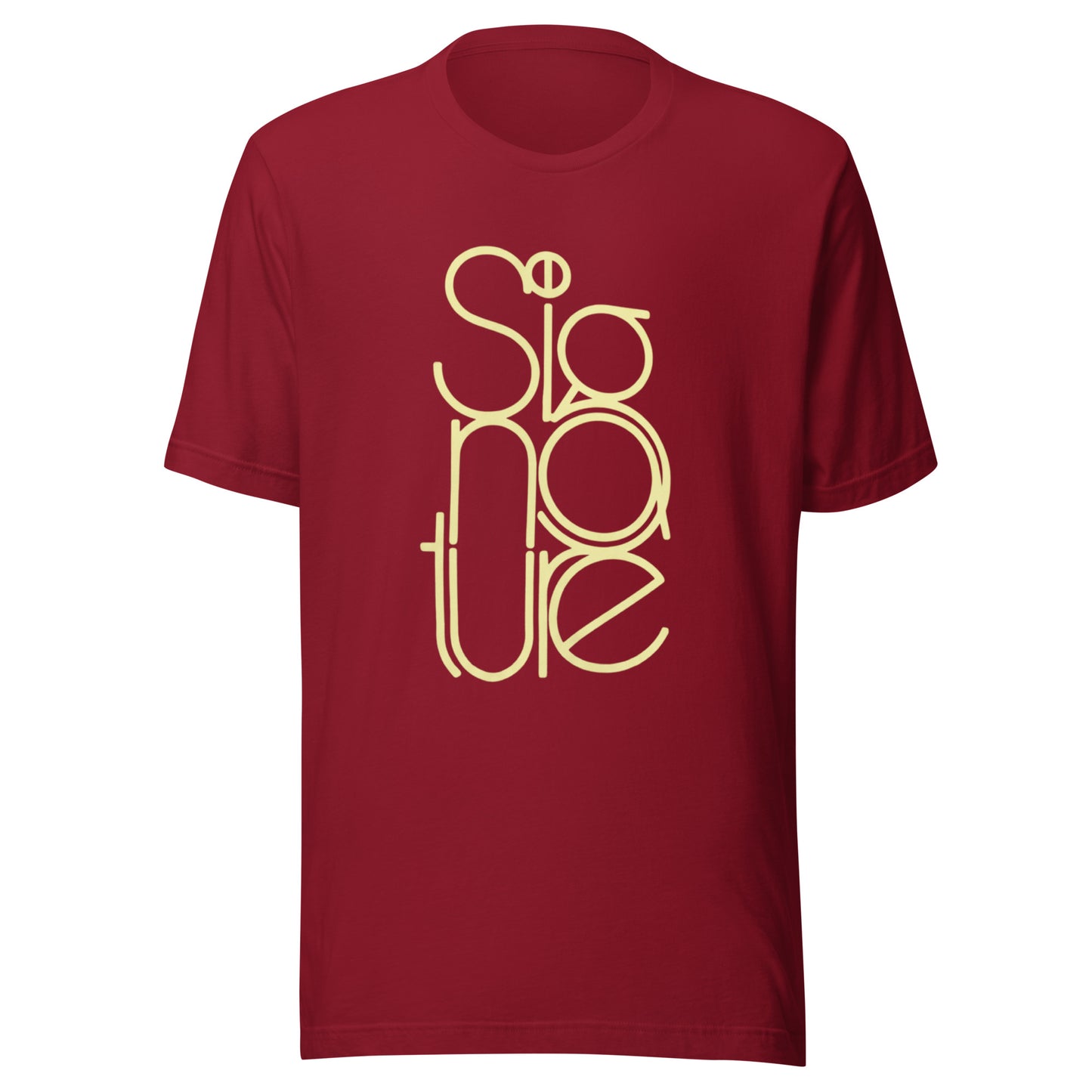 The Signature Tee - Minimalist Typographic Luxury Graphic T-Shirt