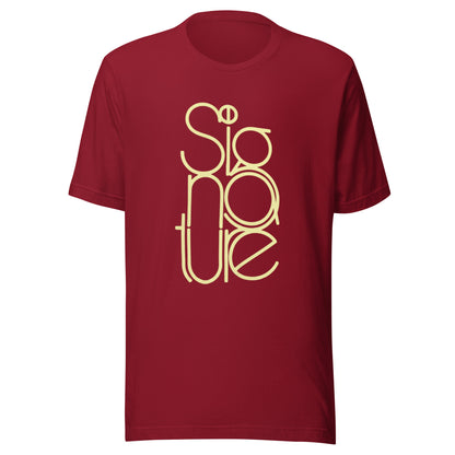 The Signature Tee - Minimalist Typographic Luxury Graphic T-Shirt