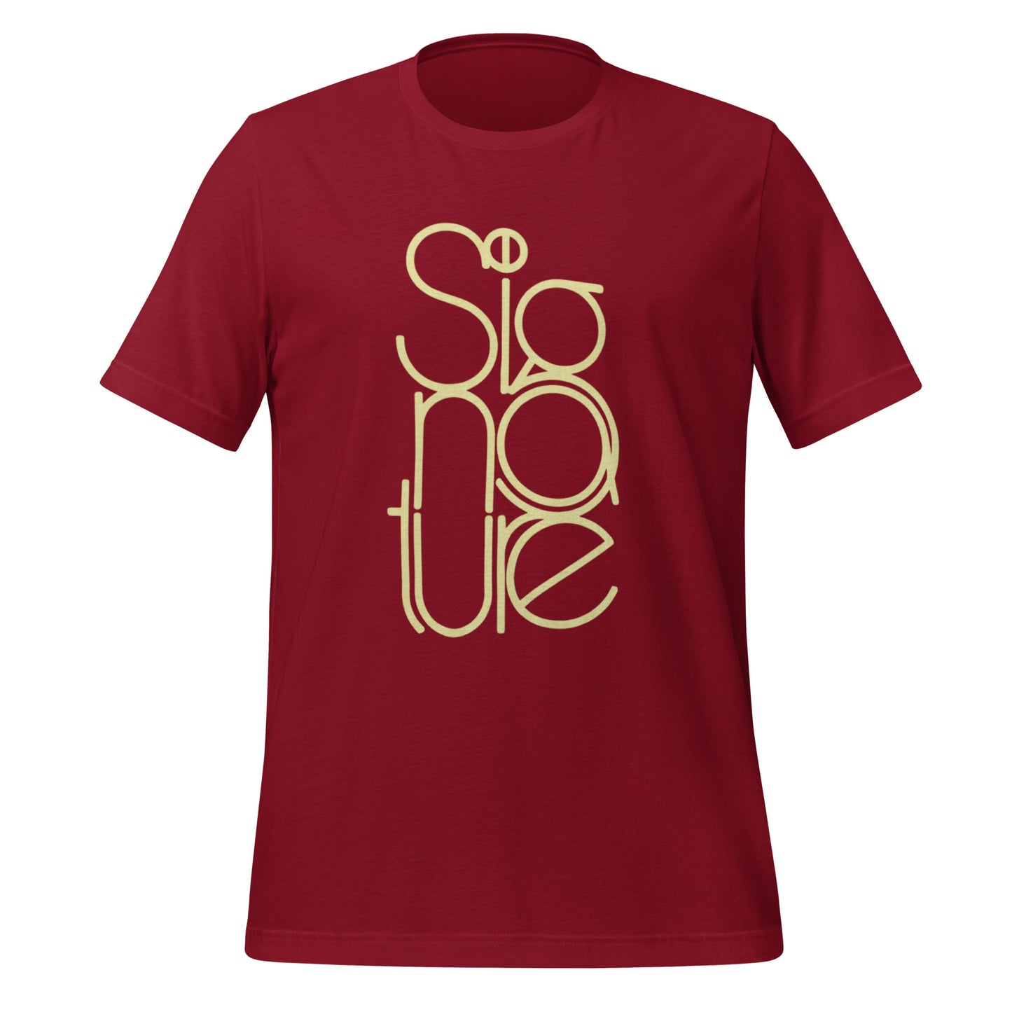 The Signature Tee - Minimalist Typographic Luxury Graphic T-Shirt