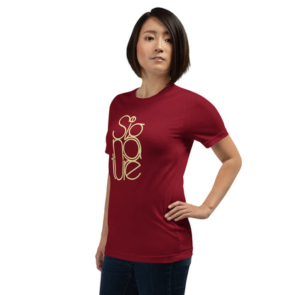 The Signature Tee - Minimalist Typographic Luxury Graphic T-Shirt