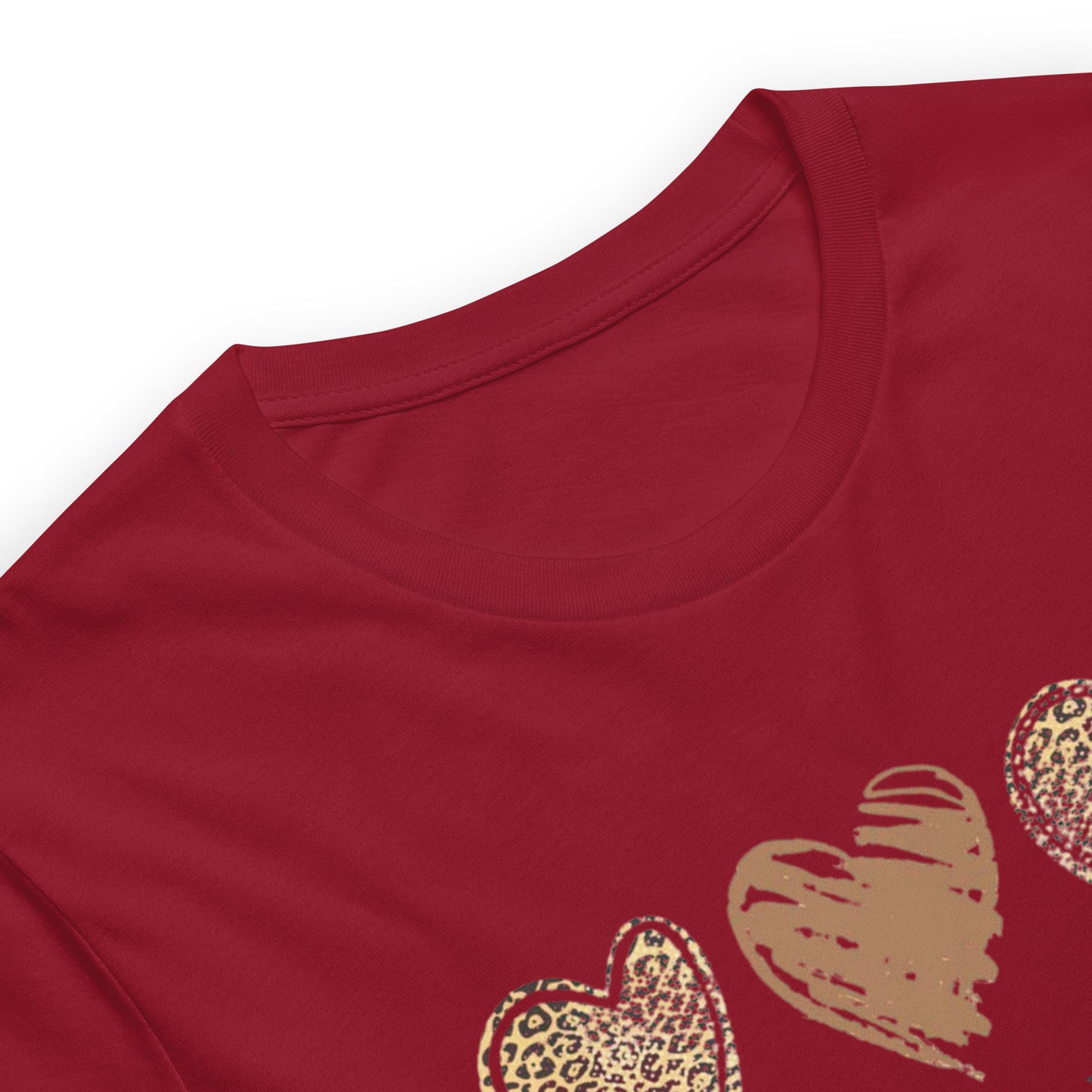 Leopard Heart Graphic Tee - Enjoy Life Everyday Aesthetic Boho T-Shirt - Cozy  Top
