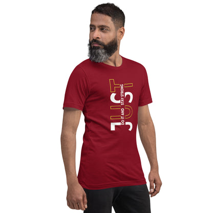Stay Strong Vertical Typographic Tee - Modern Minimalist Urban Streetwear T-Shirt