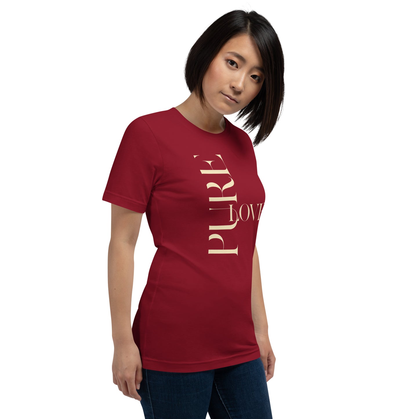 "Pure Love" Modern Typography Shirt – Premium Aesthetic Graphic Tee