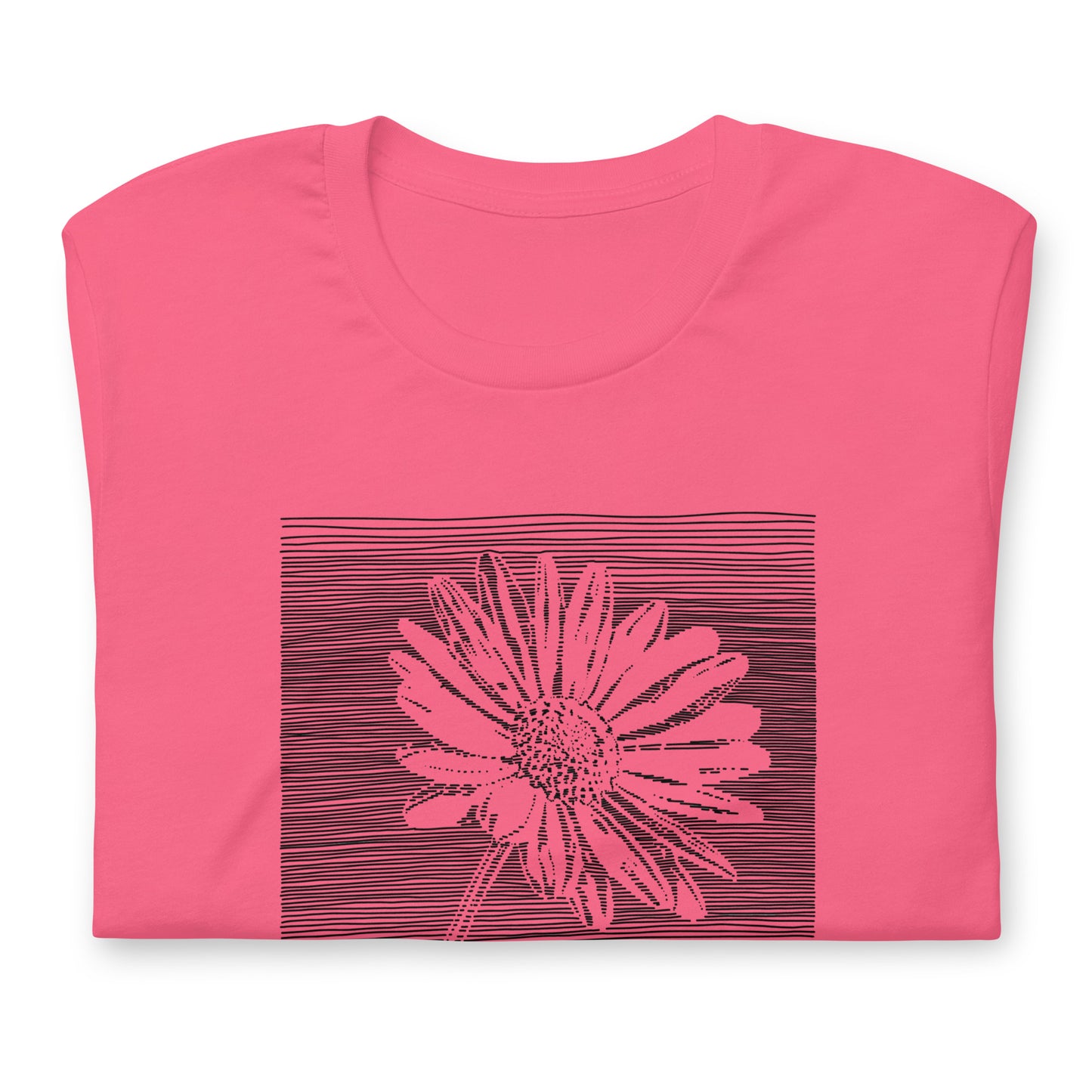 Elyx Minimalist Daisy Line Art Woman Graphic Tee
