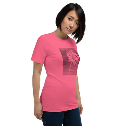 Elyx Minimalist Daisy Line Art Woman Graphic Tee
