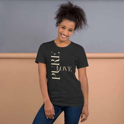 "Pure Love" Modern Typography Shirt – Premium Aesthetic Graphic Tee