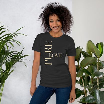 "Pure Love" Modern Typography Shirt – Premium Aesthetic Graphic Tee
