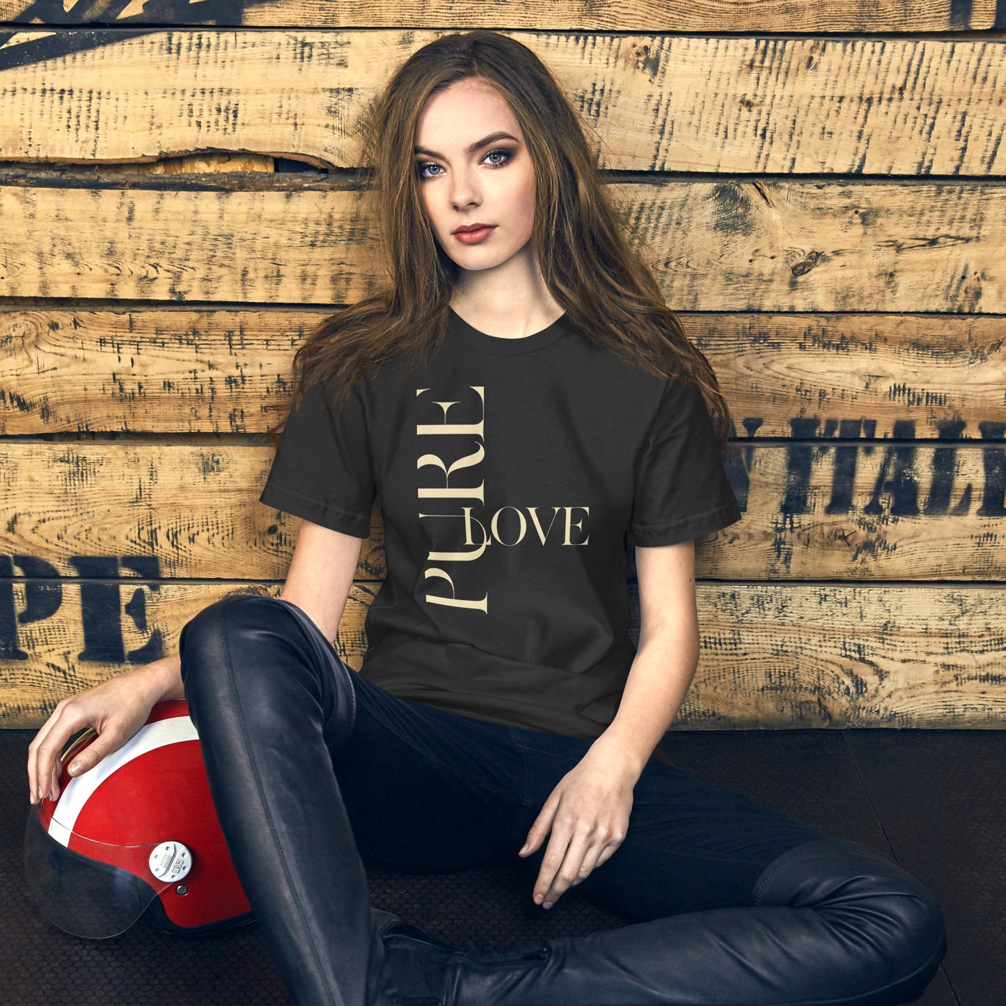 "Pure Love" Modern Typography Shirt – Premium Aesthetic Graphic Tee