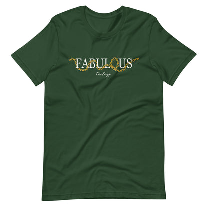 Elyx "Fabulous Today" Golden Chain Graphic Tee - Premium Soft Cotton T-Shirt for Women
