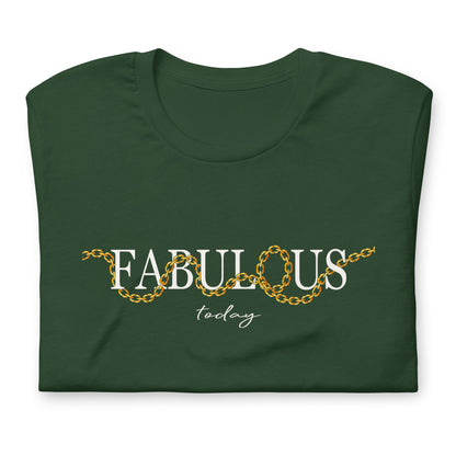 Elyx "Fabulous Today" Golden Chain Graphic Tee - Premium Soft Cotton T-Shirt for Women
