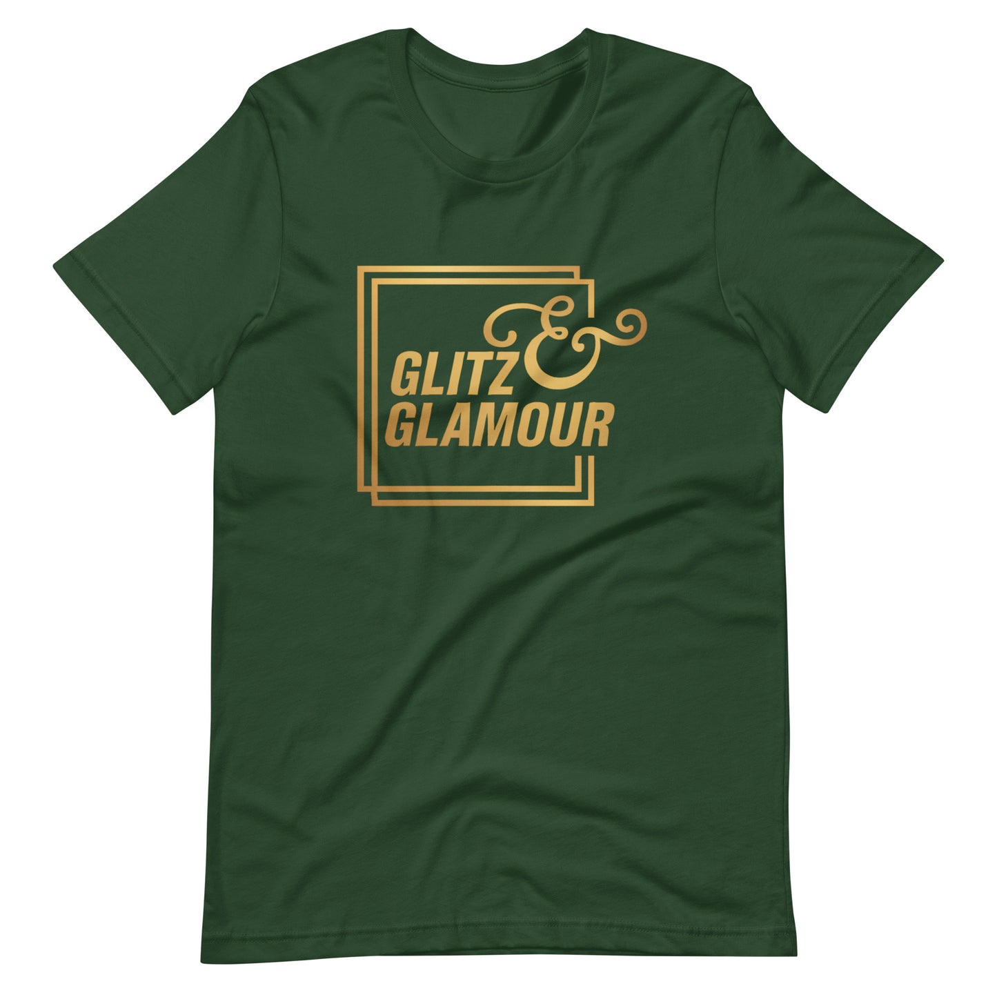 Elyx "Glitz & Glamour" Gold Minimalist Aesthetic Women Graphic Tee
