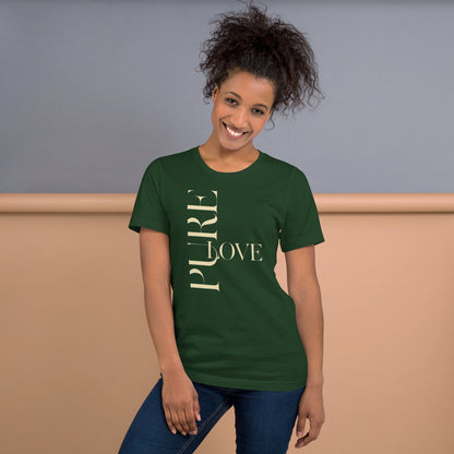 "Pure Love" Modern Typography Shirt – Premium Aesthetic Graphic Tee