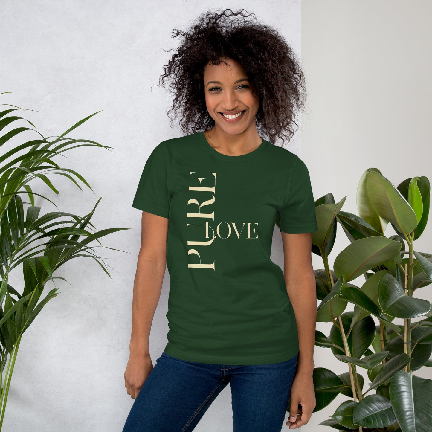"Pure Love" Modern Typography Shirt – Premium Aesthetic Graphic Tee
