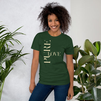 "Pure Love" Modern Typography Shirt – Premium Aesthetic Graphic Tee