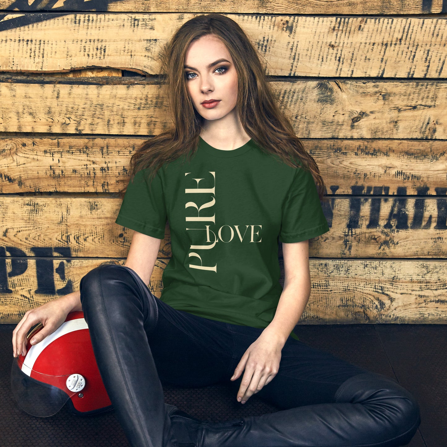 "Pure Love" Modern Typography Shirt – Premium Aesthetic Graphic Tee