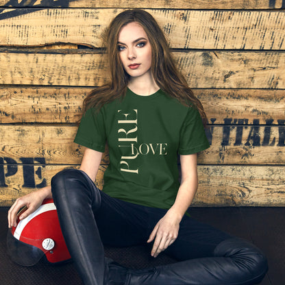 "Pure Love" Modern Typography Shirt – Premium Aesthetic Graphic Tee