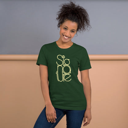 The Signature Tee - Minimalist Typographic Luxury Graphic T-Shirt