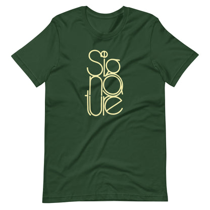 The Signature Tee - Minimalist Typographic Luxury Graphic T-Shirt