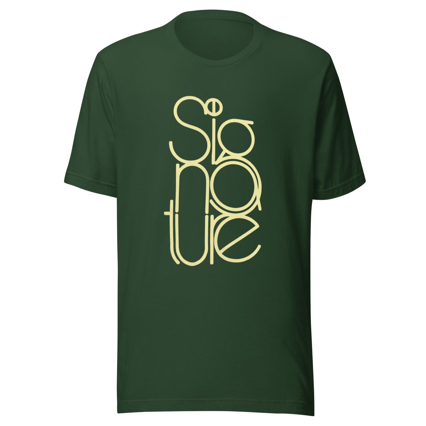 The Signature Tee - Minimalist Typographic Luxury Graphic T-Shirt