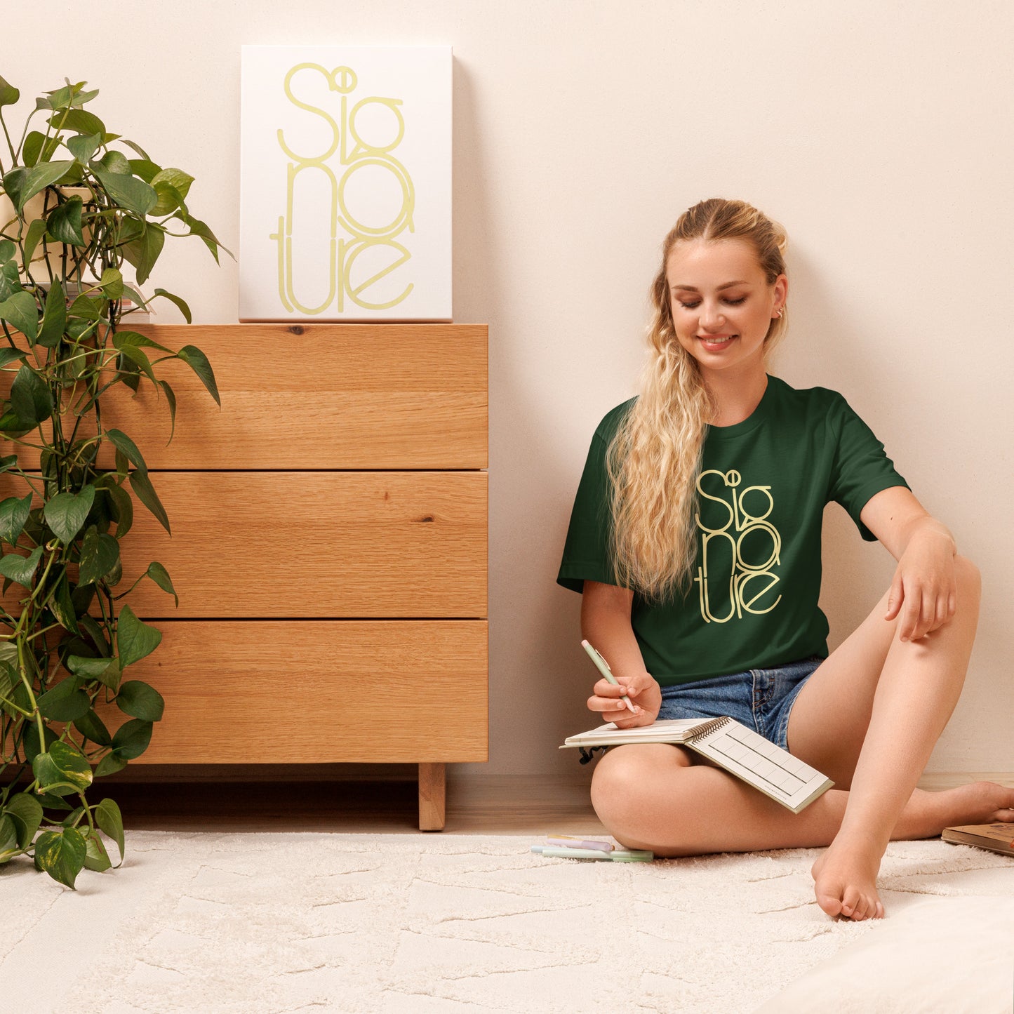 The Signature Tee - Minimalist Typographic Luxury Graphic T-Shirt
