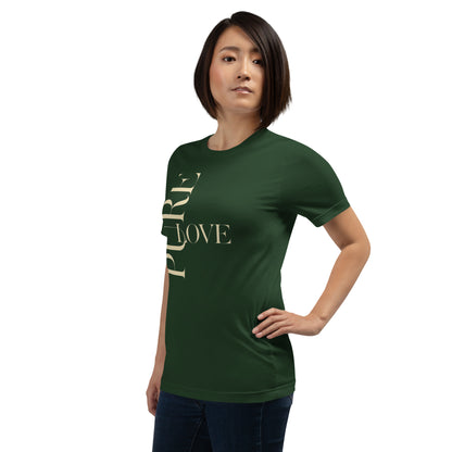 "Pure Love" Modern Typography Shirt – Premium Aesthetic Graphic Tee