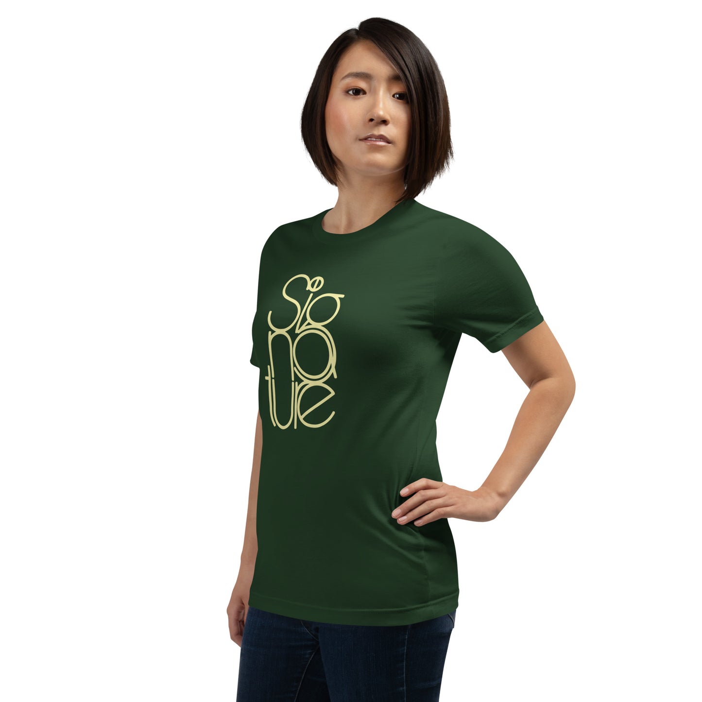 The Signature Tee - Minimalist Typographic Luxury Graphic T-Shirt
