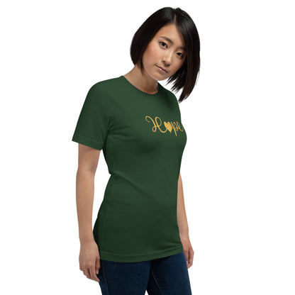 Elyx "Hope" Elegant Calligraphy Tee – Modern Minimalist Collection