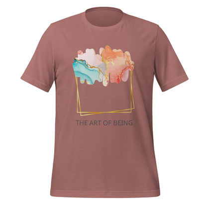 Luxe Abstract Marble Print Tee with Inspirational Quote | Elegant Boho-Chic Top