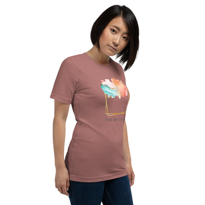 Luxe Abstract Marble Print Tee with Inspirational Quote | Elegant Boho-Chic Top