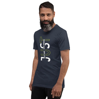 Stay Strong Vertical Typographic Tee - Modern Minimalist Urban Streetwear T-Shirt