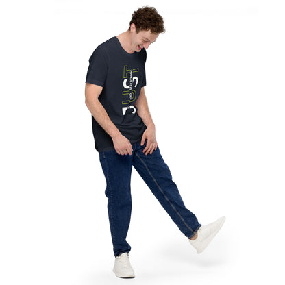 Stay Strong Vertical Typographic Tee - Modern Minimalist Urban Streetwear T-Shirt