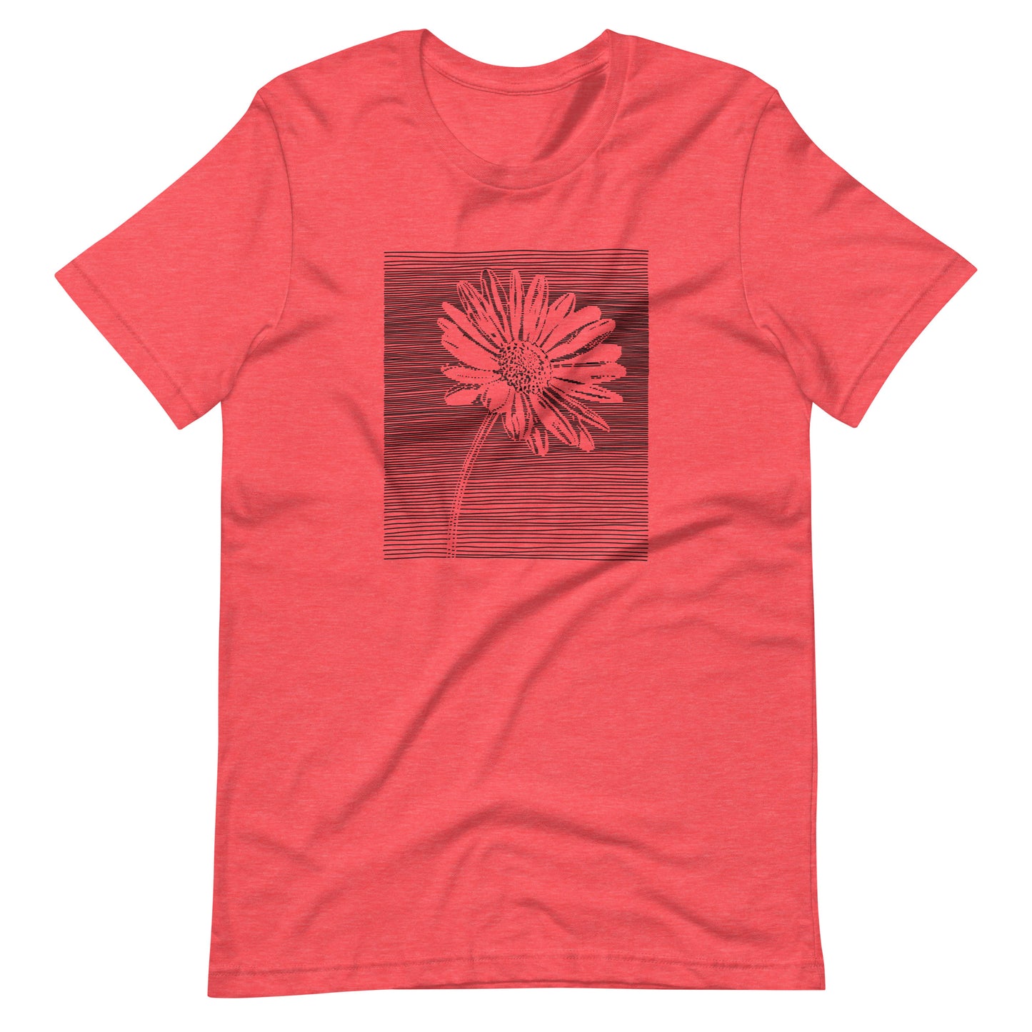 Elyx Minimalist Daisy Line Art Woman Graphic Tee