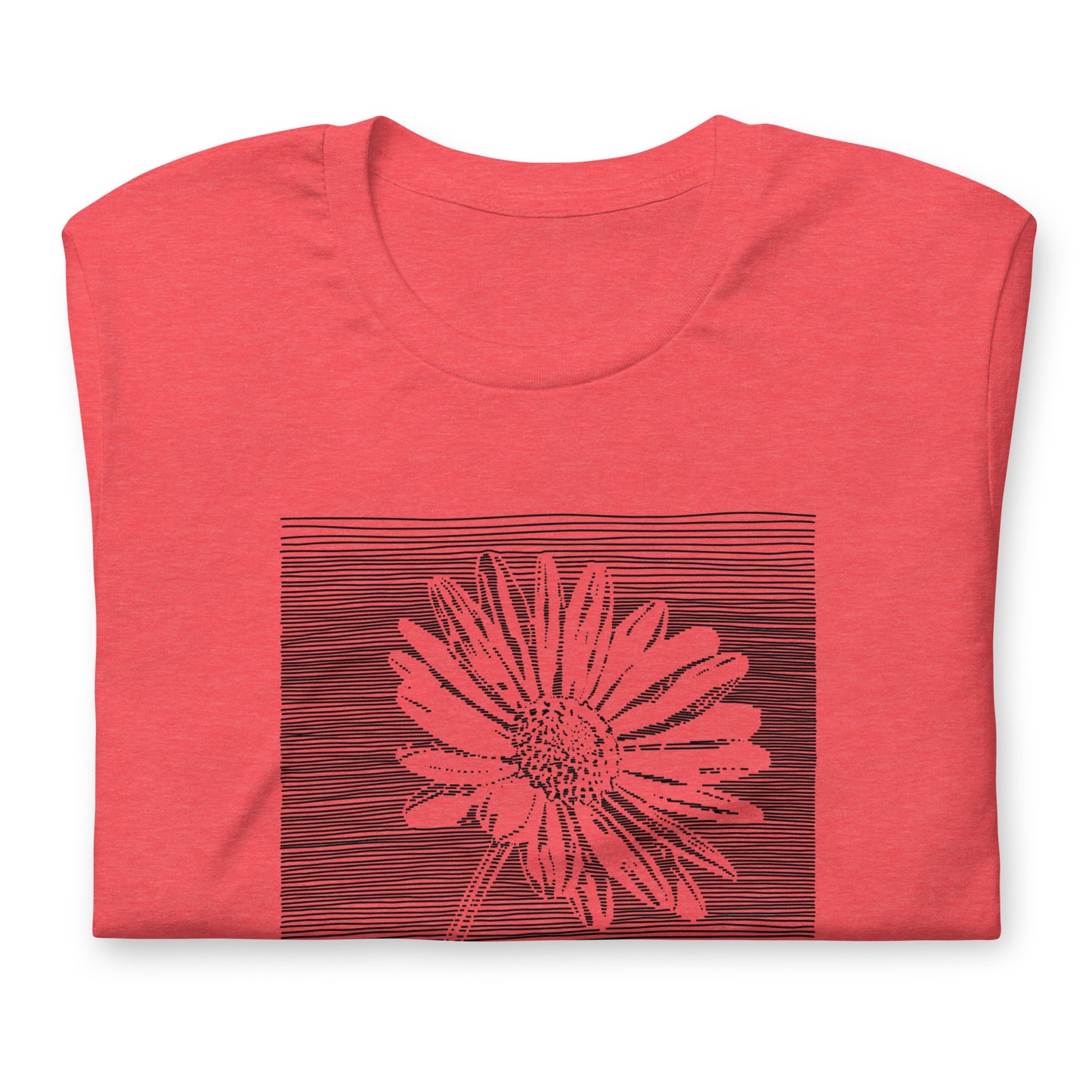 Elyx Minimalist Daisy Line Art Woman Graphic Tee
