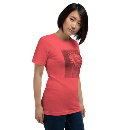 Elyx Minimalist Daisy Line Art Woman Graphic Tee