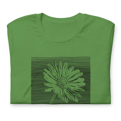 Elyx Minimalist Daisy Line Art Woman Graphic Tee